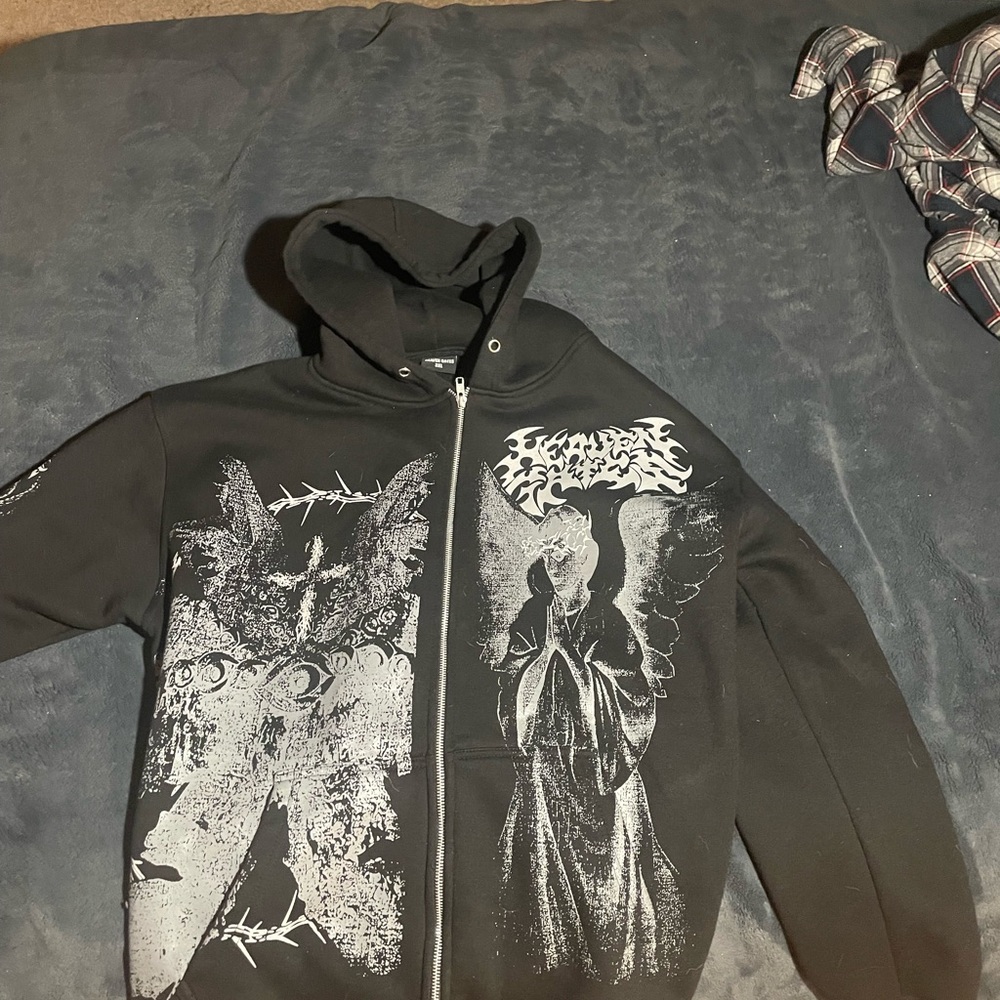 Black Graphic Hoodie